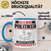 Politiker Tasse Geschenk für Politiker Geburtstag Lustiger Spruch Kaffee-Becher Was Ist Deine Superkraft Blau Trendation