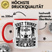Glasbläser Tasse Geschenk Metallbau Geschenkidee Erst Trinke Ich Meinen Kaffee Dann Blase Ich Sachen Aus Glas Rot Trendation