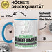 Bungee-Jumper Geschenk Tasse Ich Bin Bungee-Jumper Aber Sag Doch Einfach Superheld Lustige Geschenkdiee für Bungee-Jumper Kaffee-Becher Blau Trendation