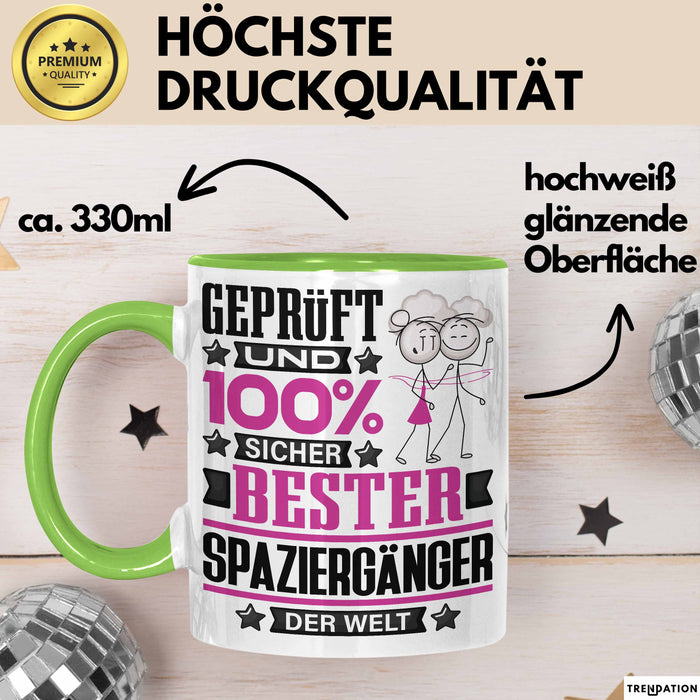 Spaziergänger Geschenk Lustiger Spruch für Spaziergänger Geschenkidee Bester Spaziergänger Der Welt Grün Trendation