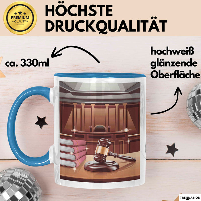 Gerichtsschreiber Tasse Geschenk Lustige Geschenkidee Spruch Für Gerichtspersonal Blau Trendation