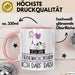 Geschenk für Tierheimvolontärin Tasse Lustige Geschenkidee Geburtstag Ich Bin Tierheimvolontärin Ich Darf Das Rosa Trendation