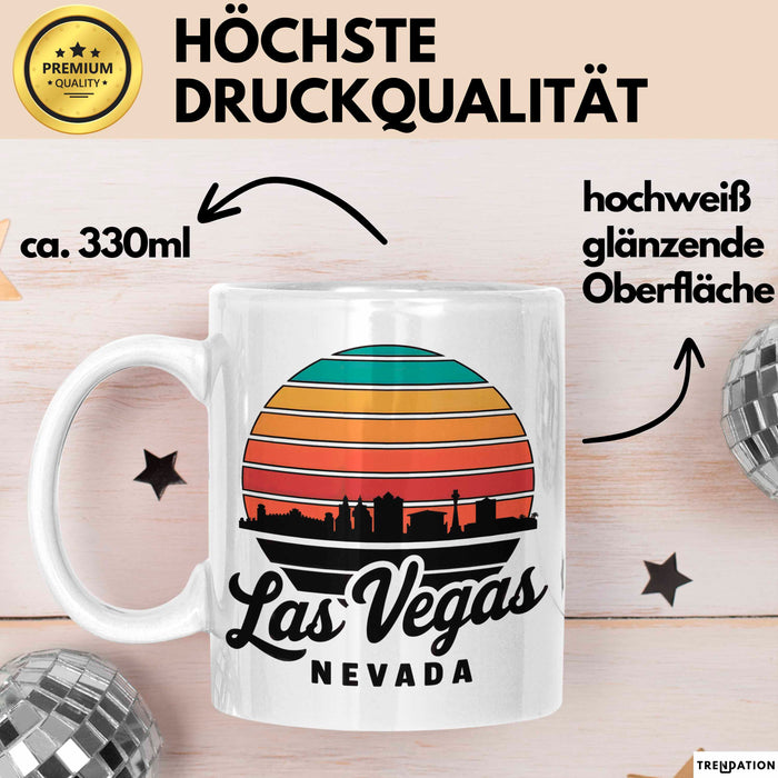 Las Vegas Nevada USA Tasse Geschenk Lustige Geschenkidee Spruch Weiß Trendation