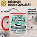 Hund Tasse Geschenk Lustiger Spruch Hunde Kommandos Humorvoll Rot Trendation