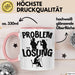 Maler Tasse Geschenk für Künstler Maler Männer Geschenkidee Problem und Lösung Malen Rosa Trendation