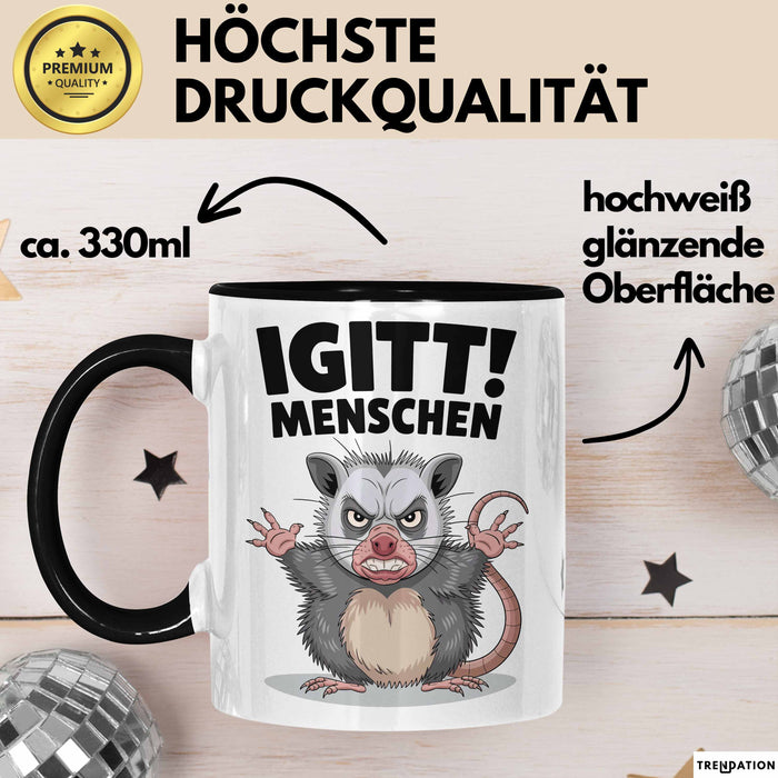 Sarkastischer Sarkasmus Introvertierter Tasse Geschenk Lustige Geschenkidee Spruch Igitt Menschen Trendation