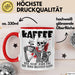 Humor Tasse Geschenk Mit Spruch Kaffee Weil Nicht Jeder Tag Mit Mord Beginnen Kann Sarkasmus Kaffee-Becher Rot Trendation