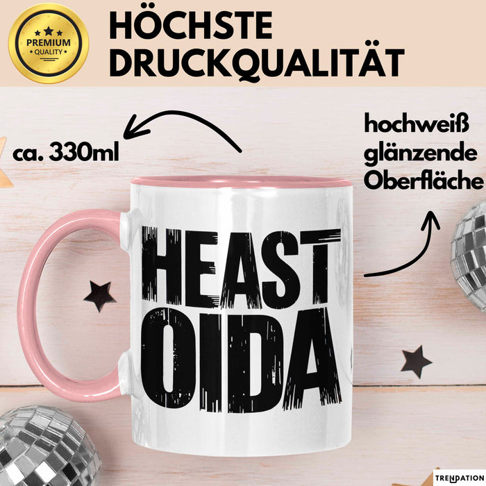 Österreich Wien Wienerisch Tasse Geschenk Lustige Geschenkidee Spruch Heast Oida Rosa Trendation