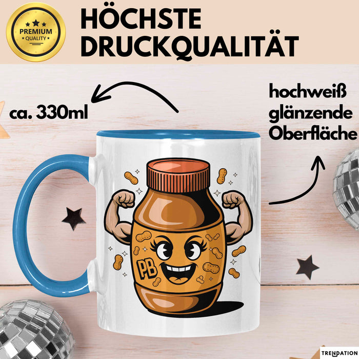 Nussbutter Fan Tasse Geschenkidee für Aufstrich Liebhaber Blau Trendation