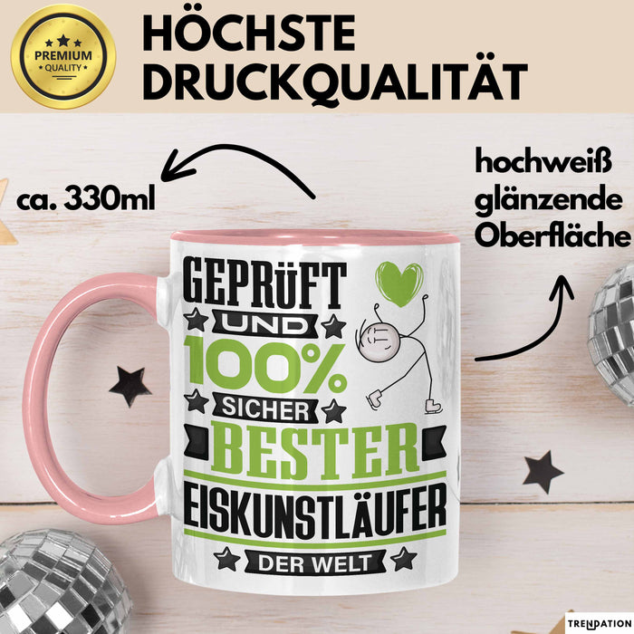 Eiskunstläufer Geschenk Lustiger Spruch für Eiskunstläufer Geschenkidee Bester Eiskunstläufer Der Welt Rosa Trendation