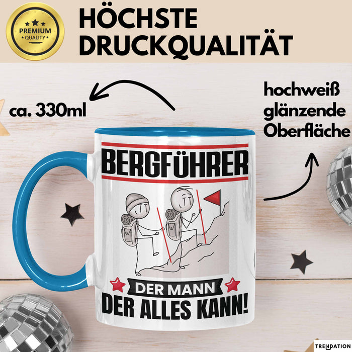 Bergführer Tasse Geschenk für Bergführer Der Mann Der Alles Kann Geschenkidee zum Geburtstag Blau Trendation
