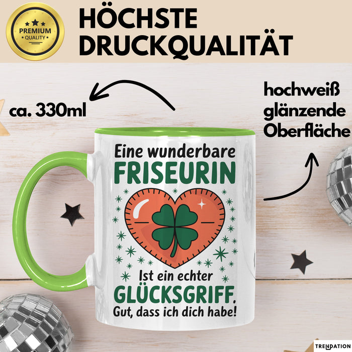 Friseurin Tasse Geschenk Eine Wunderbare Friseurin Ist Ein Echter Gluecksgriff Geschenkidee Geburtstag Friseurin