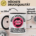 Freundin Tasse "Ich habe eine Freundin nicht ansprechen" lustige Geschenkidee Schwarz Trendation