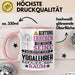 Yogalehrer Geschenk Tasse Lustiger Spruch Erheben Sie Sich Der Yogalehrer Betritt den Raum Rosa Trendation