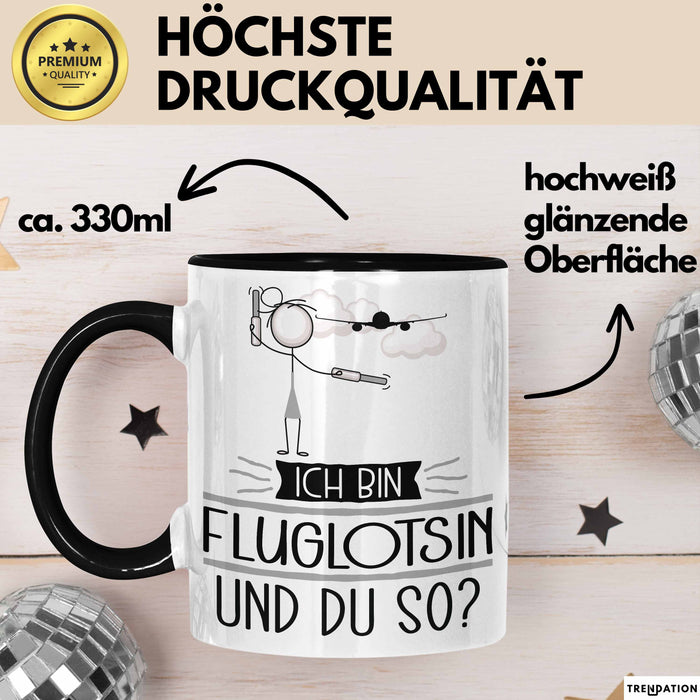 Fluglotsin Tasse Geschenk Ich Bin Fluglotsin Und Du So Geschenkidee Lustiger Spruch Becher Trendation