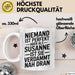 Susanne Tasse Geschenk Niemand Ist Perfekt Susanne Verdammt Nah Dran Geschenkidee Weiß Trendation