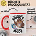 Sarkastische Eule Tier Kaffee Tasse Geschenk Lustige Geschenkidee Spruch Der Kaffee Ist Kaputt Ich Bin Node Müde Rot Trendation