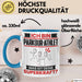 Parkour-Athlet Tasse Geschenk für Parkour-Athlet Geburtstag Lustiger Spruch Kaffee-Becher Was Ist Deine Superkraft Blau Trendation