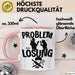 Backen Tasse Geschenk für Bäcker Männer Geschenkidee Problem und Lösung Backen Kochen Rosa Trendation