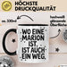 Marion Tasse Geschenk Wo Eine Marion Ist Ist Auch Ein Weg Geschenkidee Becher mit Name Schwarz Trendation