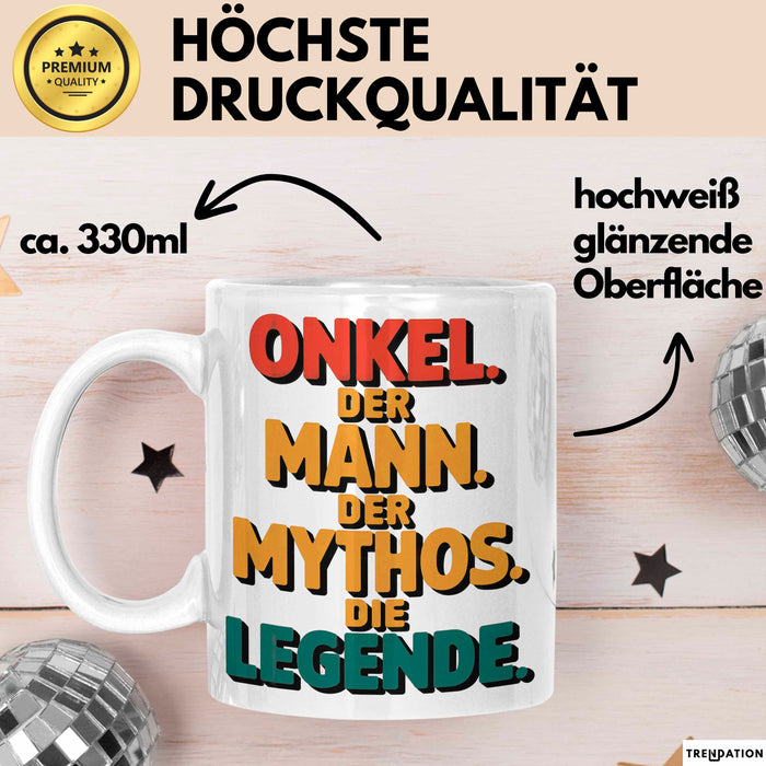 Onkel Sarkastisch Sarkasmus Tasse Geschenk Lustige Geschenkidee Spruch Onkel Der Mann Der Mythos Die Legende Weiß Trendation