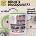 Yogalehrer Geschenk Tasse Lustiger Spruch Erheben Sie Sich Der Yogalehrer Betritt den Raum Grün Trendation