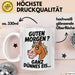 Pferde Tierliebhaber Tasse Geschenk Lustige Geschenkidee Spruch Guten Morgen? Ganz Dünnes Eis Weiß Trendation