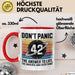 Mathematiker Tasse Geschenkidee 42 Die Antwort auf das Leben Rot Trendation