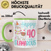 40er Geburtstag Tasse Geschenk Happy 40 And Glamarous Llama Alpaka Liebhaber Geschenkidee zum Geburtstag Grün Trendation
