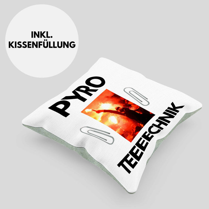 Pyrotechnik Kissen mit Füllung 40x40cm Geschenk Pyrotechnik Ist Doch Kein Verbrechen Meme Joke Rosa Trendation