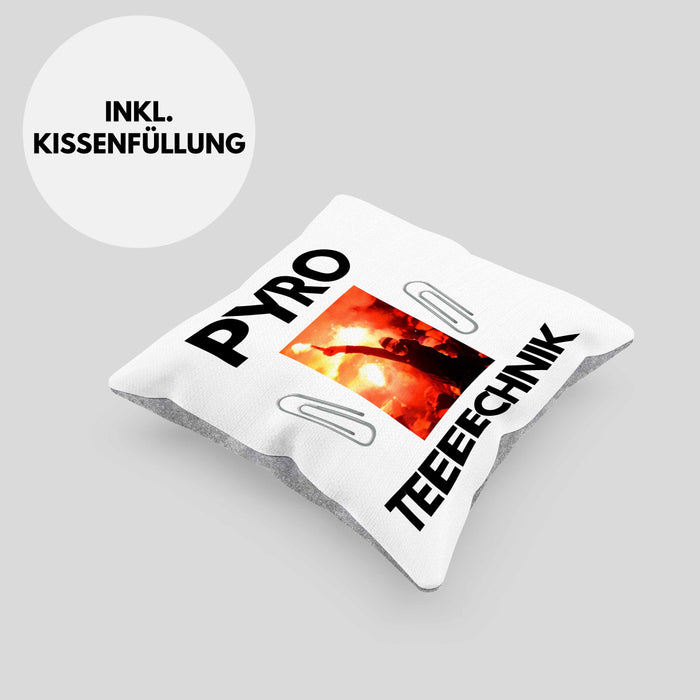 Pyrotechnik Kissen mit Füllung 40x40cm Geschenk Pyrotechnik Ist Doch Kein Verbrechen Meme Joke Rosa Trendation