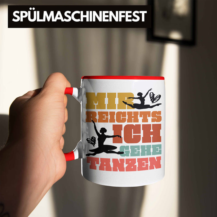Trendation - Ballett Ballerina Tänzerin Tasse Mädchen Geschenk Frauen Tanzen Geschenkidee Kaffeetasse Rot Trendation