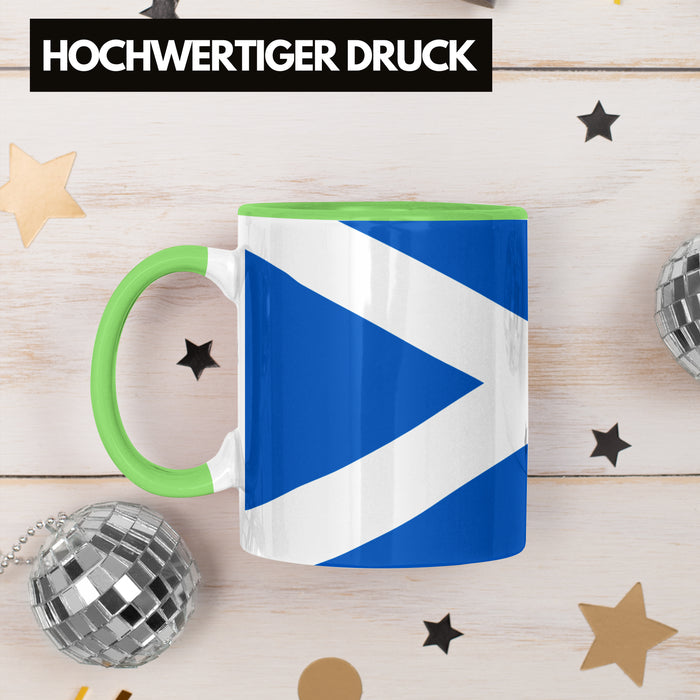 Schottland Flagge Tasse Geschenk Fußball-Fans Europa 3D Alloverprint Grün Trendation