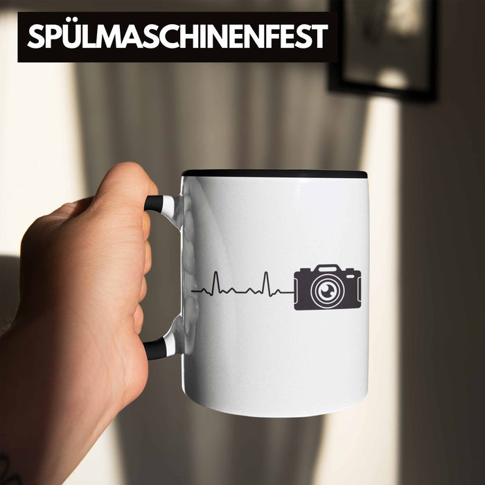 Trendation - Fotograf Tasse Zubehör Fotografie Geschenk Fotografieren Kaffeetasse Geschenkideen Lustiger Spruch Schwarz Trendation