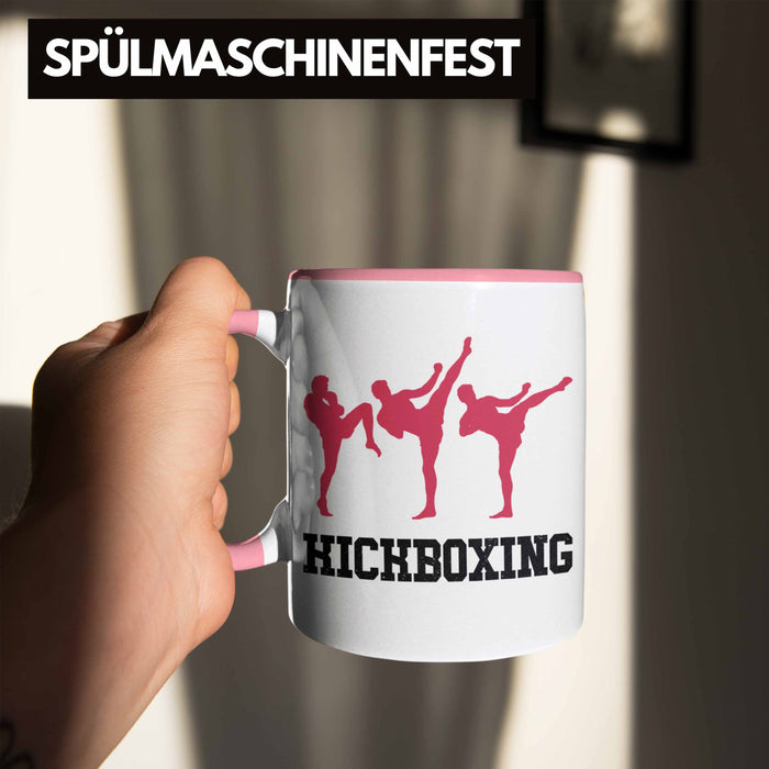 Kickboxing Tasse Geschenk Kampfsportler Geschenkidee Geburtstag Weihnachten Rosa Trendation