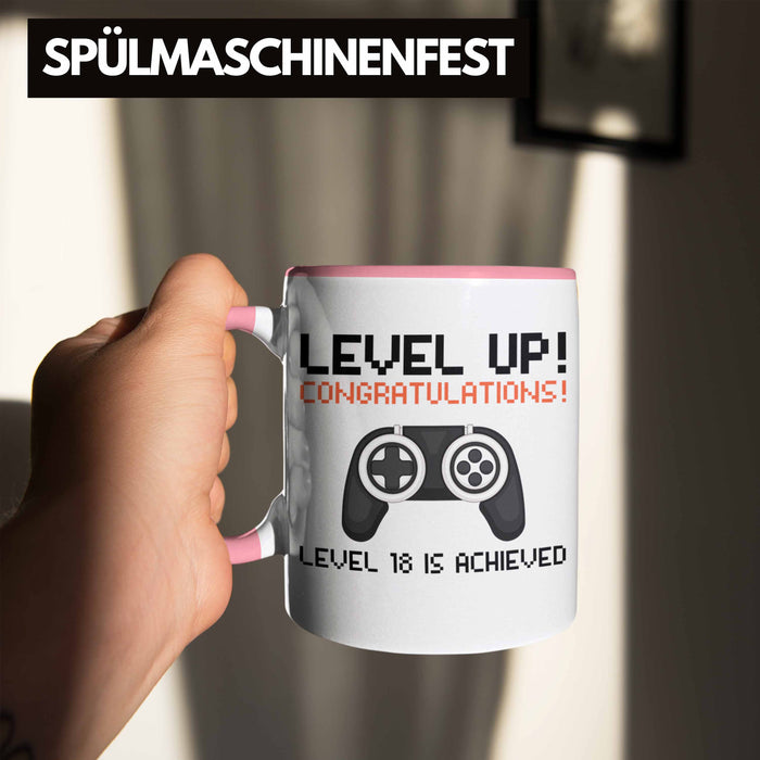 Trendation - 18. Geburtstag Tasse Jungen Jungs Geschenk 18er Geschenkidee 18 Sohn Gamer Trendation