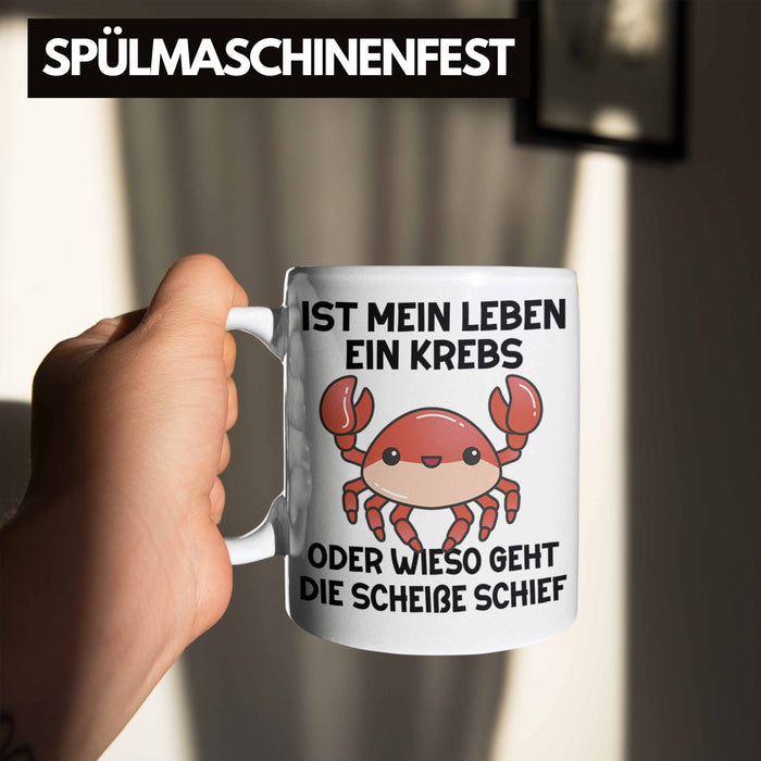 Dank Meme Tasse Spruch Internet Meme Geschenkidee Depressionen Ist Mein Leben Ein Krebs Oder Wieso Geht Die SCH Schief? Weiß Trendation