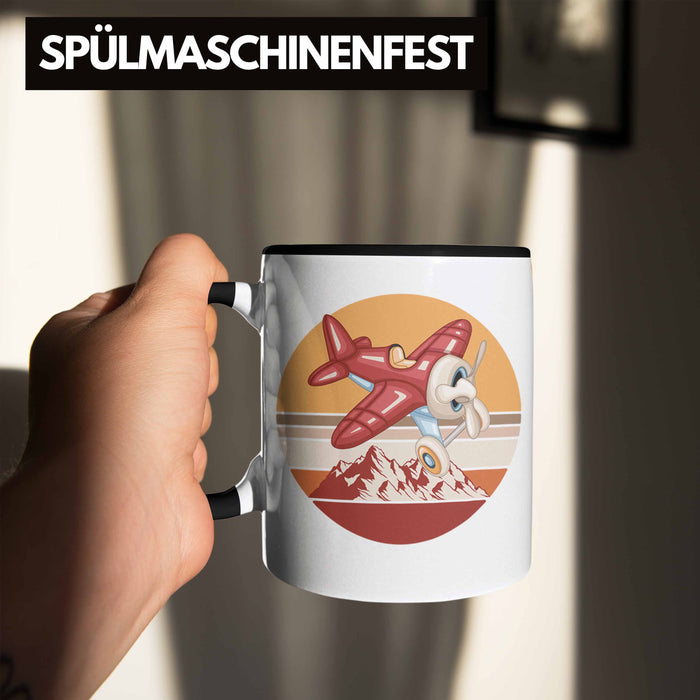Segelflieger Tasse Geschenk Segelflieger Schwarz Trendation