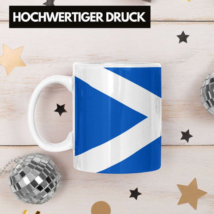Schottland Flagge Tasse Geschenk Fußball-Fans Europa 3D Alloverprint Weiß Trendation