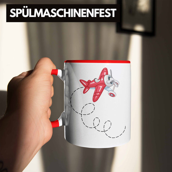 Segelflieger Tasse Geschenk Segelflieger Rot Trendation