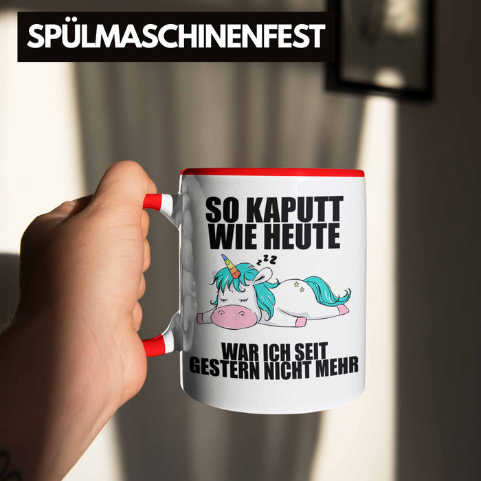 Trendation - Lustige Tassen mit Sprüchen Arbeitskollege Geschenk Kollege Mitarbeiter Geschenkidee Rot Trendation