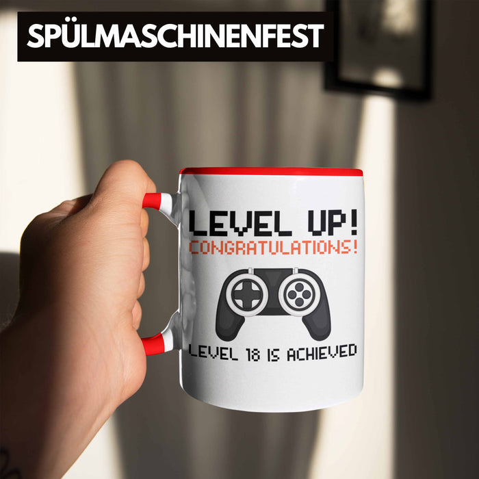 Trendation - 18. Geburtstag Tasse Jungen Jungs Geschenk 18er Geschenkidee 18 Sohn Gamer Trendation