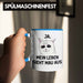 Dank Meme Tasse Katzen Besitzer Wortspiel Ja Mein Leben Sieht Mau Aus Traurige Katze Geschenkidee Blau Trendation