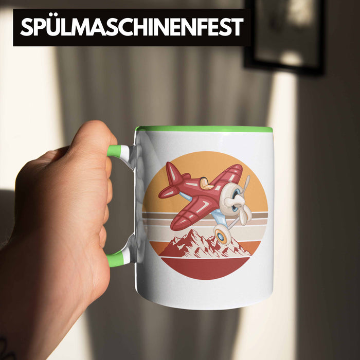 Segelflieger Tasse Geschenk Segelflieger Grün Trendation