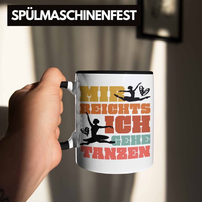Trendation - Ballett Ballerina Tänzerin Tasse Mädchen Geschenk Frauen Tanzen Geschenkidee Kaffeetasse Schwarz Trendation
