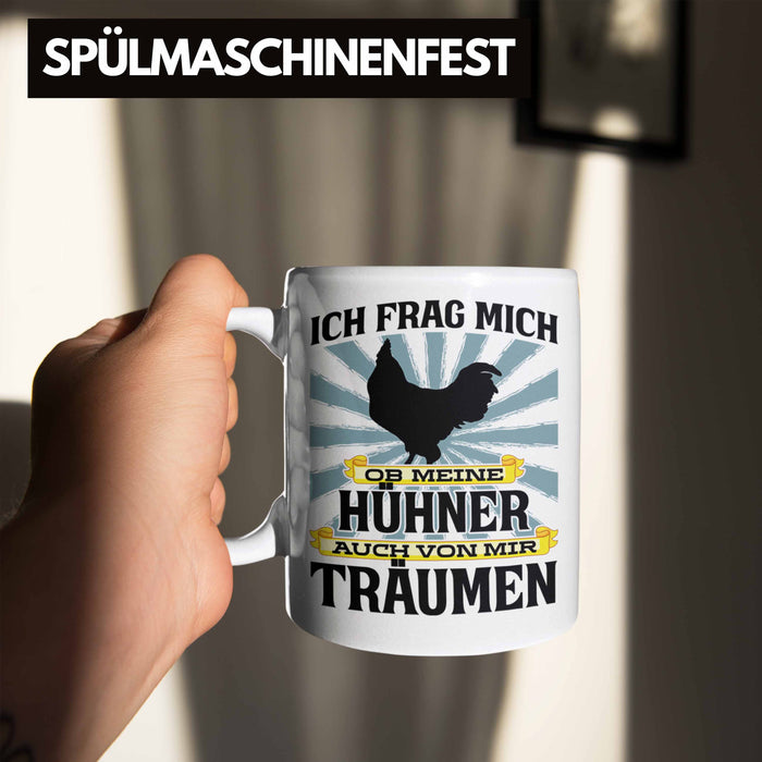 Trendation - Landwirt Spruch Geschenk Tasse Landwirtschaft Geschenke für Männer Traktor Spruch Kaffeetasse Hühner-Flüsterer Bauer Weiß Trendation