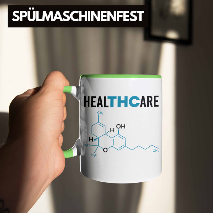 THC Tasse "THC - Healthcare" Cannabis-Liebhaber