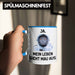 Dank Meme Tasse Katzen Besitzer Wortspiel Ja Mein Leben Sieht Mau Aus Traurige Katze Geschenkidee Süße Katze Astronaut Blau Trendation