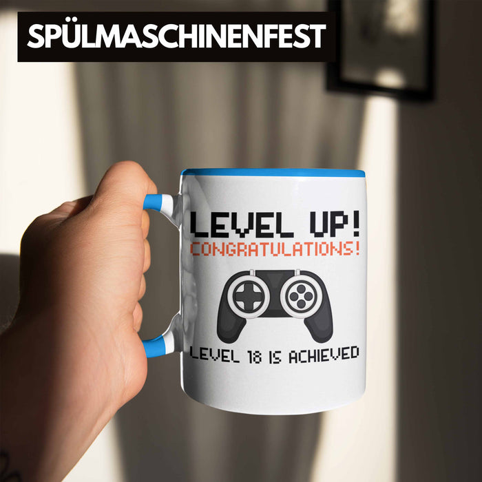Trendation - 18. Geburtstag Tasse Jungen Jungs Geschenk 18er Geschenkidee 18 Sohn Gamer Trendation