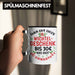 Wichtelgeschenk für 30 Euro Tasse Wichteln für Frauen Kollegen Wichtel-Tasse Schrott-Wichteln Schrottwichteln Schwarz Trendation